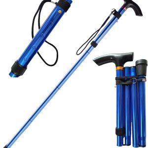 Collapsible Walking Stick, Lightweight Cane for Men & Women, Adjustable  Trekking Poles, Balance Canes, Folding Walking Sticks for Hiking, Gear, Gifts for niors