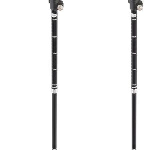 Collapsible Hiking Poles – t of 2 Adjustable Aluminum Alloy Trekking Poles with Comfortable EVA Foam Handles for Sports & Outdoors, Camping Gear – Includes Various Pole Tips and Carrying Bag, Black